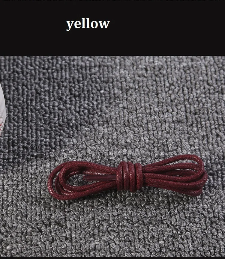 1Pair Cotton Waxed Leather Shoe Round Waxing Shoelaces Durable Polyester Shoelaces Boots Lace Waterproof Leather Shoelace18Color