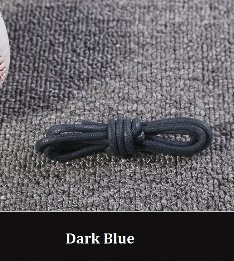 1Pair Cotton Waxed Leather Shoe Round Waxing Shoelaces Durable Polyester Shoelaces Boots Lace Waterproof Leather Shoelace18Color