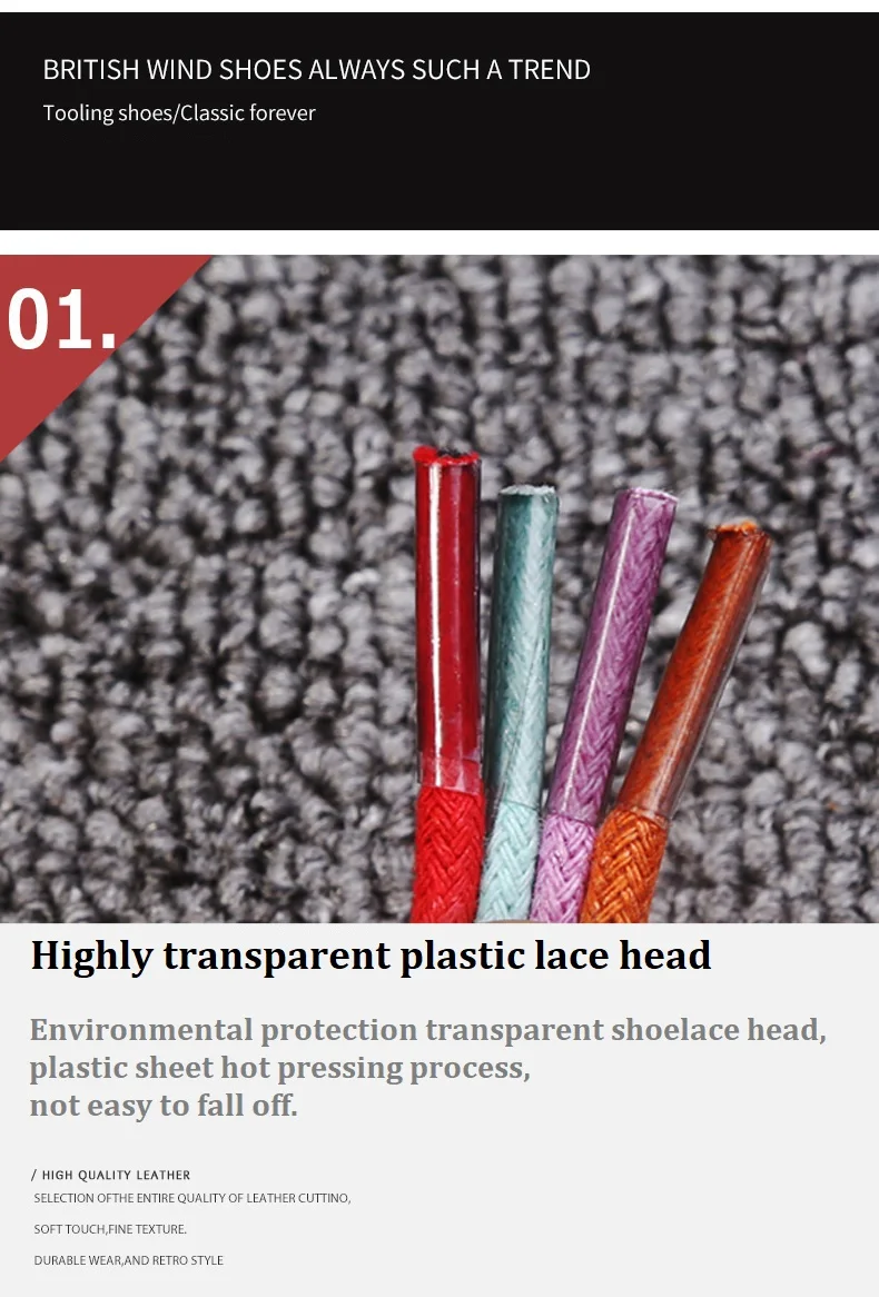 1Pair Cotton Waxed Leather Shoe Round Waxing Shoelaces Durable Polyester Shoelaces Boots Lace Waterproof Leather Shoelace18Color