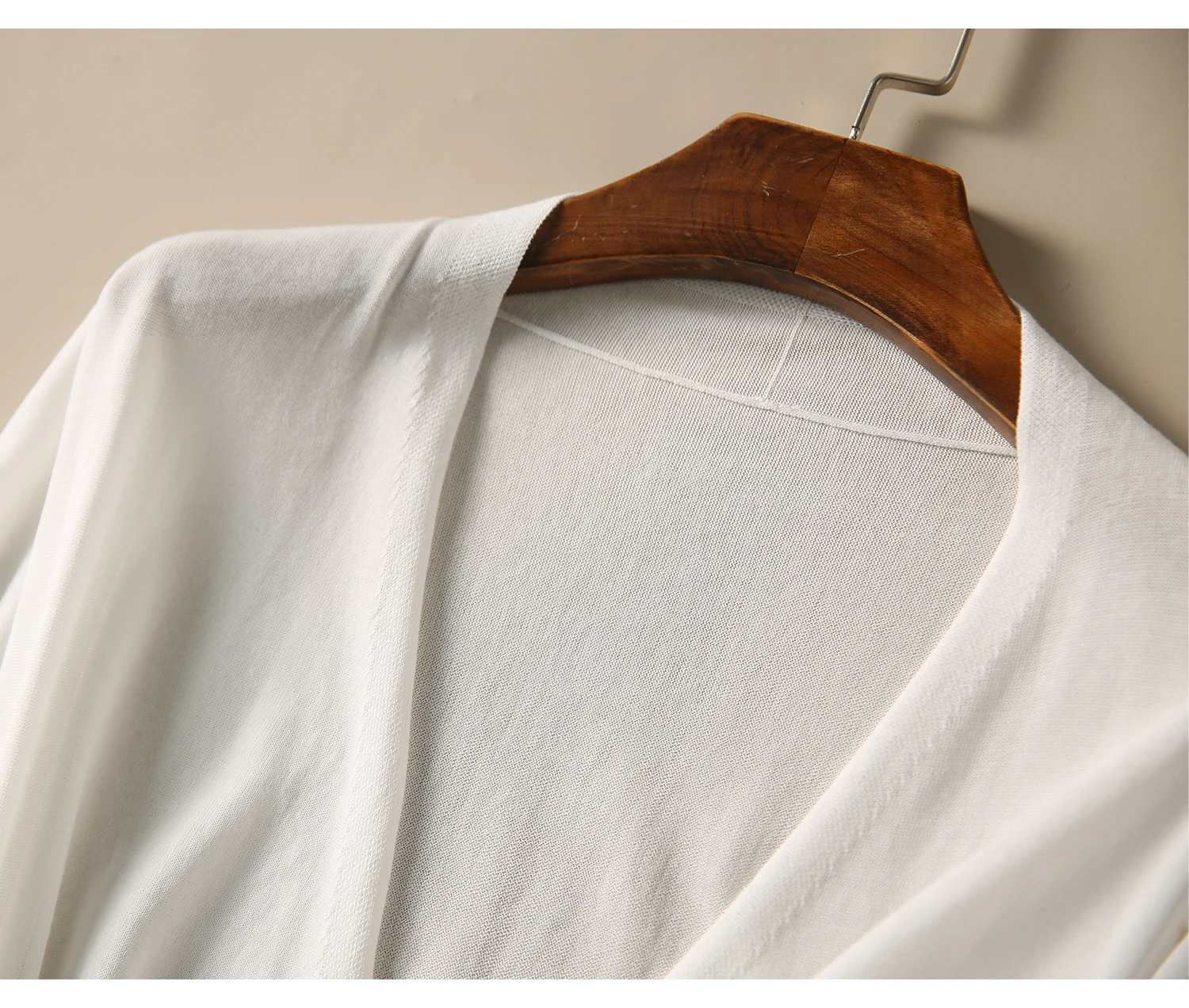 versatile cashmere knit cardigan women spring and Autumn style seven minutes sleeve thin wool sunscreen coat loose top