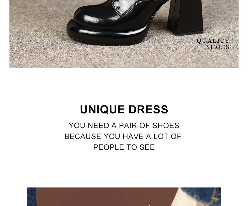 PRXDONG Women's Genuine Cow Leather Autumn Winter Shoes Ankle Boots Chunky High Heels Round Toe Lace Up Dress Party Short Boots