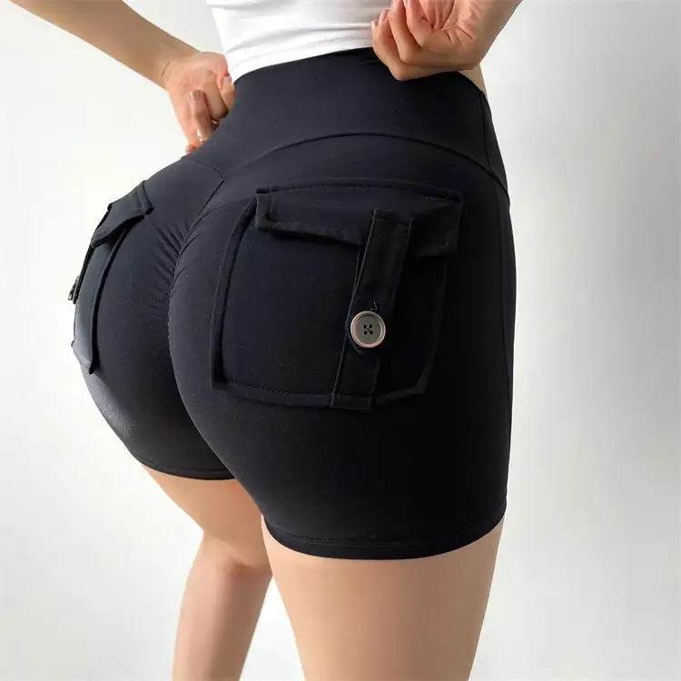 TRY TO BN Sports Shorts Yoga High Waist Scrunch Leggings Push Up Gym Fitness Workout Butt Lifting Run Short Cycling Tights Women