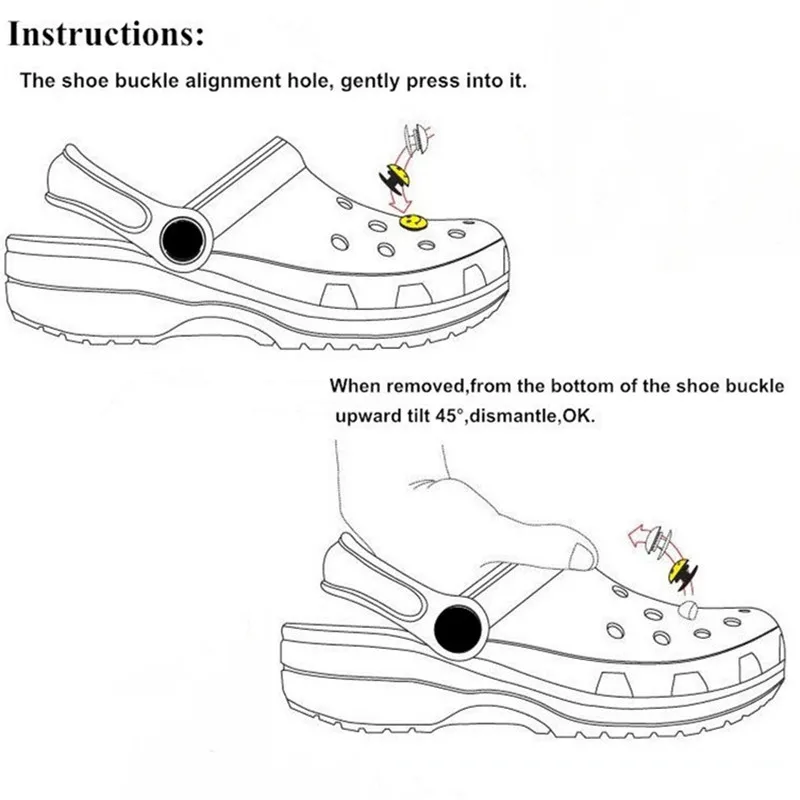 9 pcs Cartoon Little Yellow Duck Icon Resin Hole Shoe Charms Decoration Shoe Buckle Flower Accessories