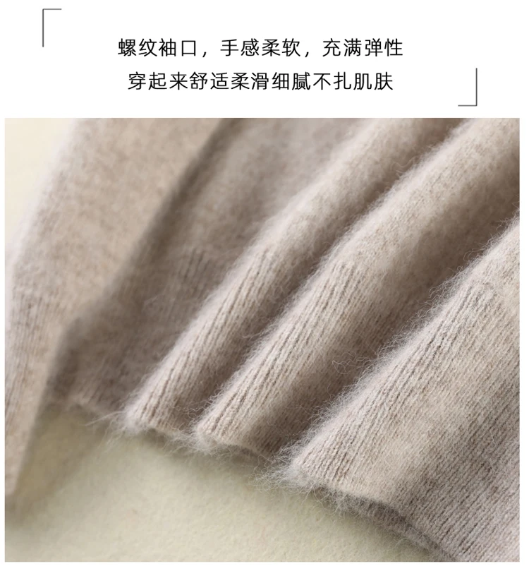 Autumn and Winter 2022 New Women's Sweater 100% Mink Cashmere Women's O-Neck Pullover Casual Knitting Korean Loose Fashion Top