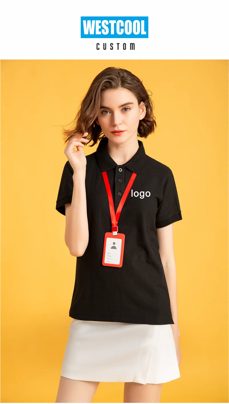 Summer Short-Sleeved Healthy Cotton 17 Colors Women Polo Shirt Custom Business Casual Embroidery T Shirts Logo WESTCOOL