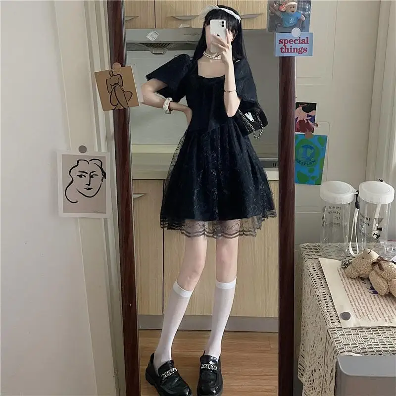 Women Lolita Dress Kawaii Elegant Vintage Dresses 2022 Summer Sweet Cute Fashion Fairy Party Dresses