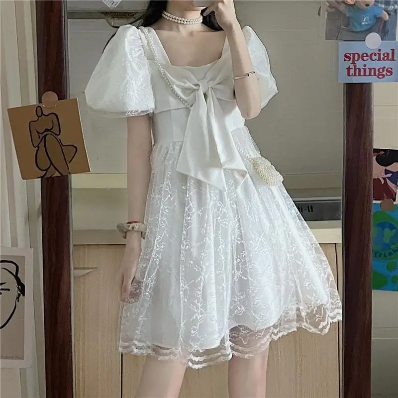 Women Lolita Dress Kawaii Elegant Vintage Dresses 2022 Summer Sweet Cute Fashion Fairy Party Dresses