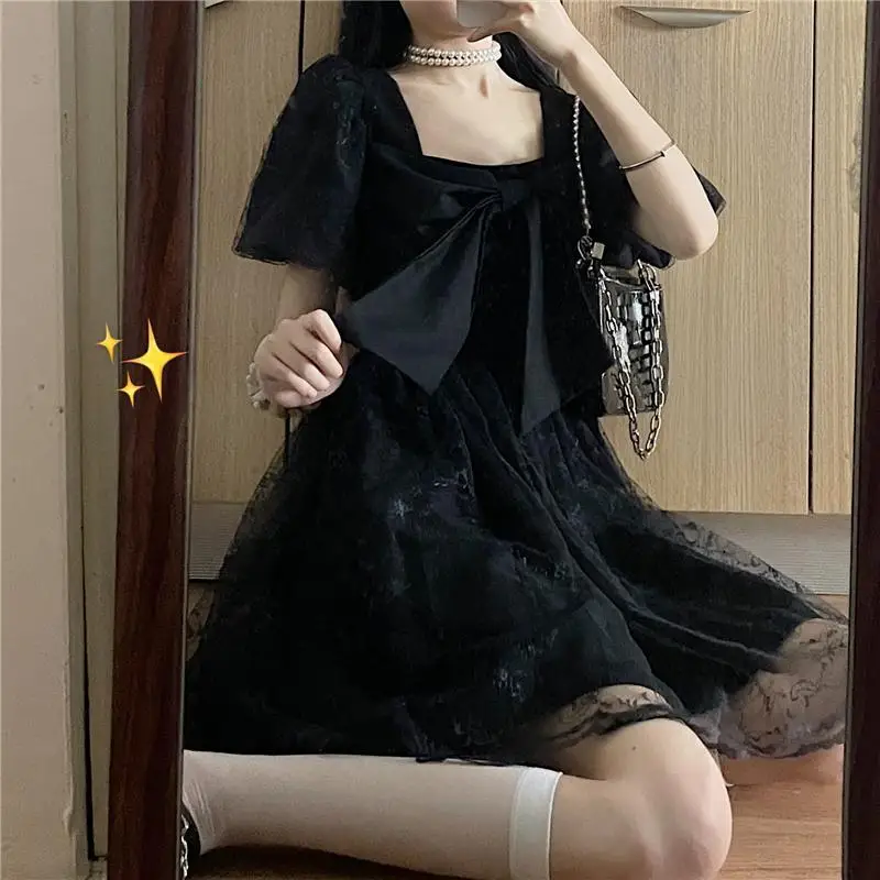 Women Lolita Dress Kawaii Elegant Vintage Dresses 2022 Summer Sweet Cute Fashion Fairy Party Dresses