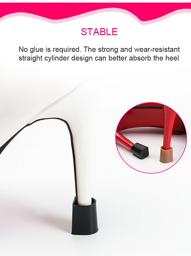 2Pcs/Pair High Heel Protectors Heel Stoppers Heel Repair Caps Covers for Women Shoe Heels Protector Perfect Non-slip