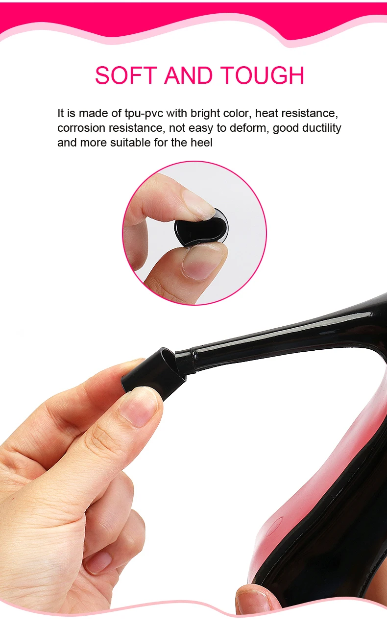 2Pcs/Pair High Heel Protectors Heel Stoppers Heel Repair Caps Covers for Women Shoe Heels Protector Perfect Non-slip