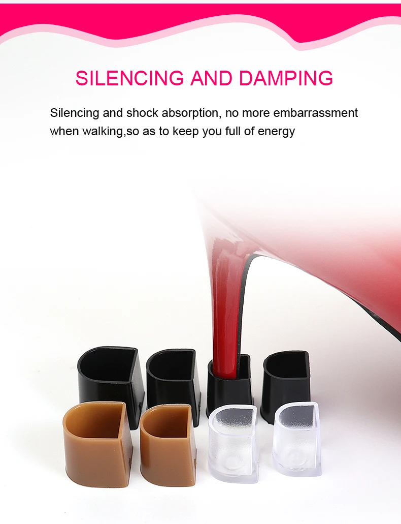2Pcs/Pair High Heel Protectors Heel Stoppers Heel Repair Caps Covers for Women Shoe Heels Protector Perfect Non-slip