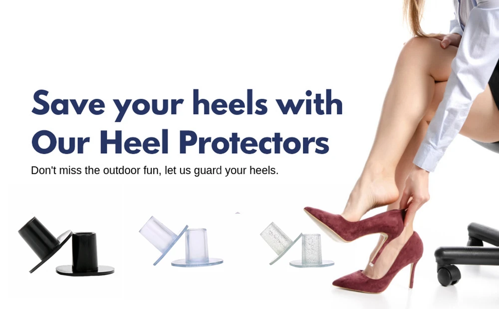 30 Pairs/Lot Silver Powder Heel Protectors Stiletto Covers Heel Stoppers Antislip Silicone High Heeler For Wedding Party Favor