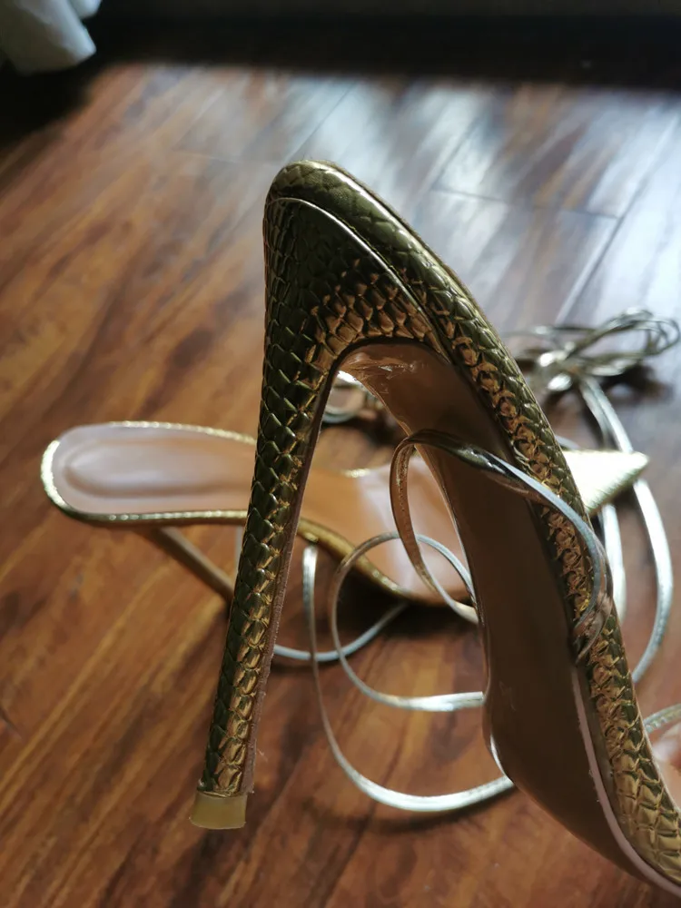 MKKHOU Fashion Sandals Women New Roman Ankle Strap Sexy Straps Cross Stilettos 12cm High Heels Summer Modern Shoes Large Size