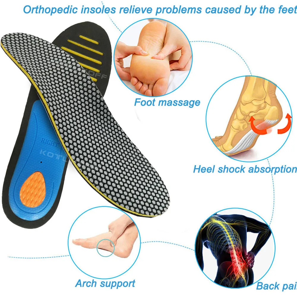 KOTLIKOFF EVA Orthopedic Insoles For Feet Arch Support Shoes Sole Orthotic Flat Feet Sport Shoe Pad Insert Cushion Unisex