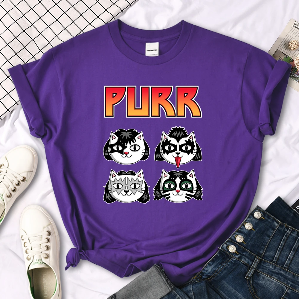 Cat Printing Female T-shirts Fashion Style Clothes Oversize T-shirt Harajuku Basic Clothing Summer Spring Gothic Women Tshirts
