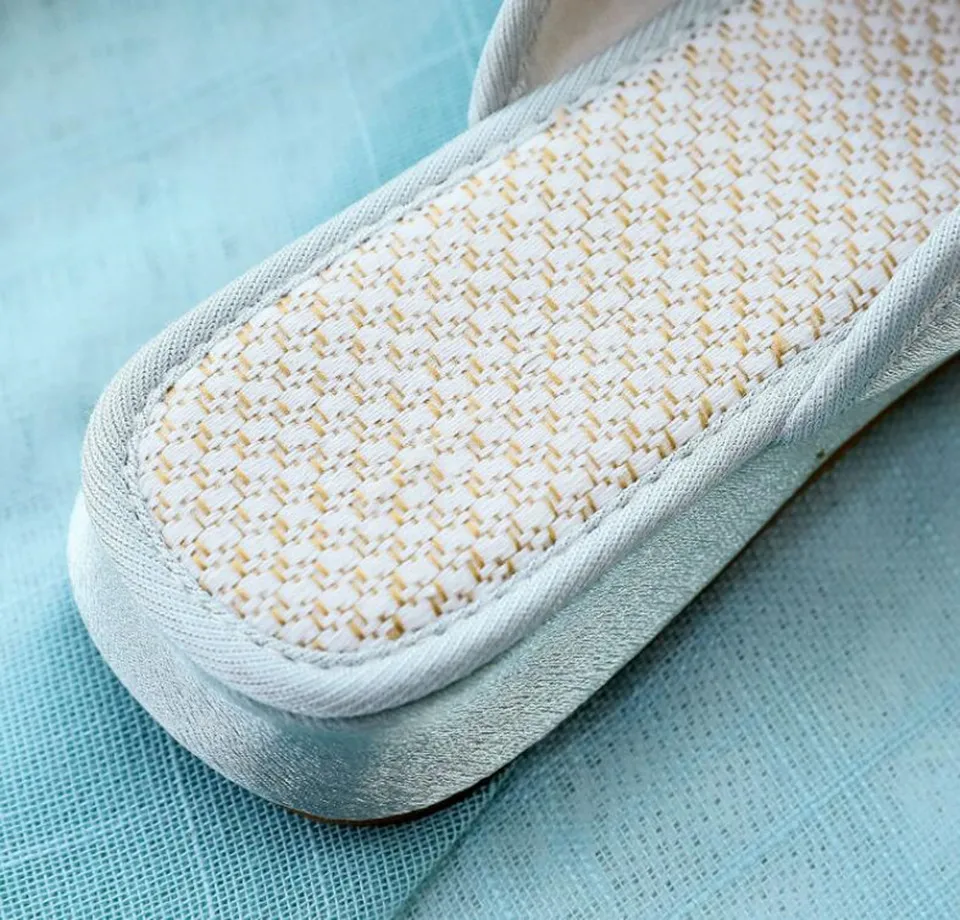 Ethnic Embroidered Satin Slippers for Women Vintage Dress Slides Female Backless Sandals, Spring and Summer Shoes