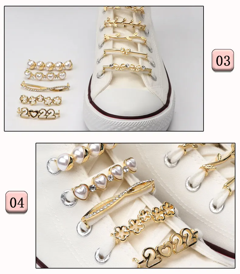 1 Pc Rhinestone Pearl Shoelace Decor Clips, Shiny Decorative Buckle Charms, DIY Shoe Accessories for Women Girls Sneakers