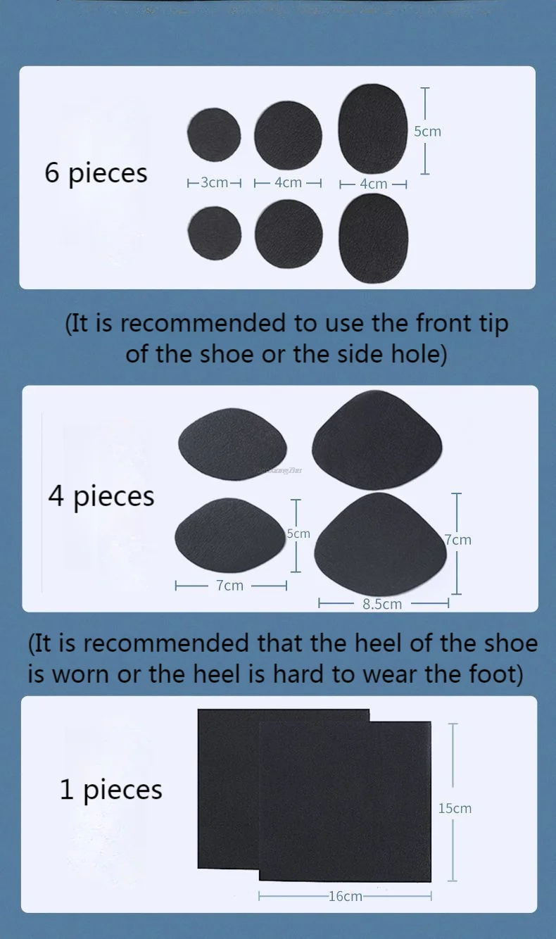 Shoe Patch Heel Sticker Vamp Repair Shoes Insoles Heel Protector Heels Hole Repair Lined Anti-Wear Self-Adhesive Foot Care Tool