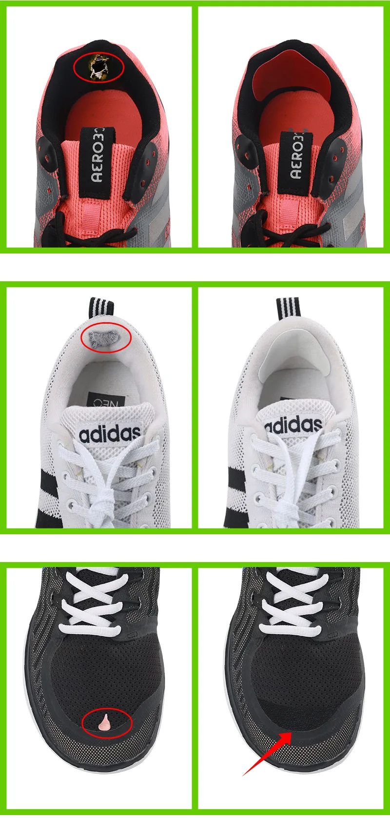Self-Adhesive Shoe Repair Patches, Vamp & Heel Hole Repair Stickers, Anti-Wear Lined Heel Protector for Sneakers
