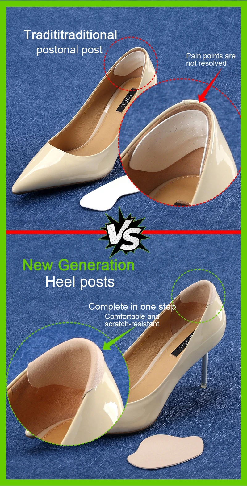 Self-Adhesive Shoe Repair Patches, Vamp & Heel Hole Repair Stickers, Anti-Wear Lined Heel Protector for Sneakers