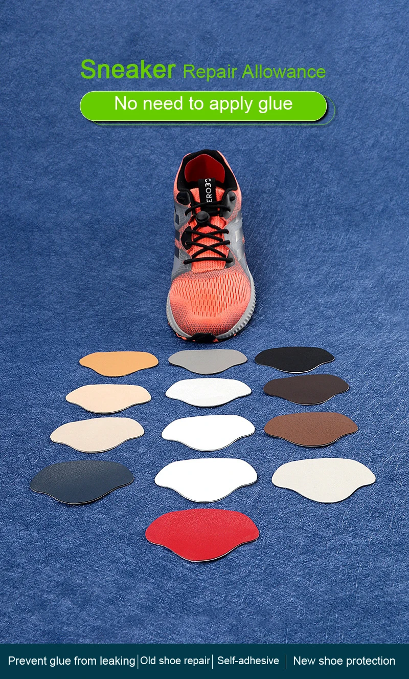 Self-Adhesive Shoe Repair Patches, Vamp & Heel Hole Repair Stickers, Anti-Wear Lined Heel Protector for Sneakers