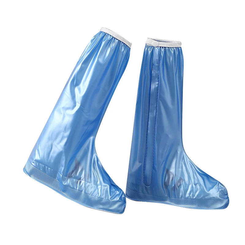 2023 New High Tube Waterproof Shoe Cover Long Length Slip-resistant Zipper Rain Boots Overshoes Waterproof Rainy Days Useful