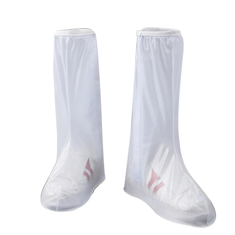 2023 New High Tube Waterproof Shoe Cover Long Length Slip-resistant Zipper Rain Boots Overshoes Waterproof Rainy Days Useful