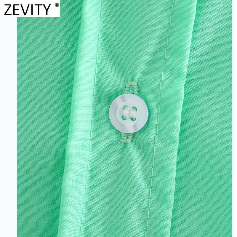 Zevity New Women Simply Candy Color Casual Slim Poplin Shirts Office Ladies Long Sleeve Blouse Roupas Chic Chemise Tops LS9405