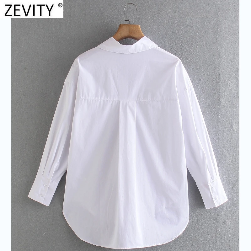 Zevity New Women Simply Candy Color Casual Slim Poplin Shirts Office Ladies Long Sleeve Blouse Roupas Chic Chemise Tops LS9405