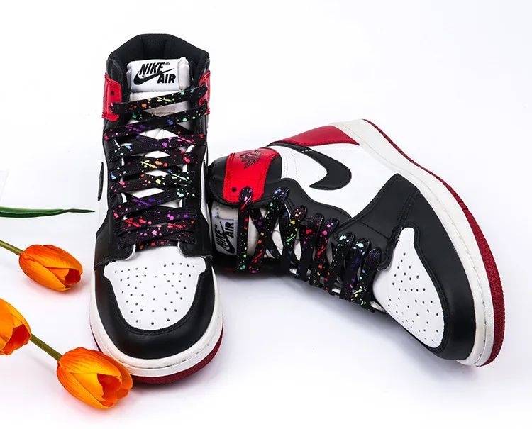 Colorful Splash Ink Shoelaces AF1 Basketball Shoe Laces Men Women Sneaker Canvas Laces For Shoes Accessories 100/120/140/160CM