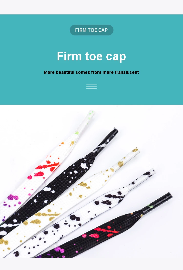 Colorful Splash Ink Shoelaces AF1 Basketball Shoe Laces Men Women Sneaker Canvas Laces For Shoes Accessories 100/120/140/160CM