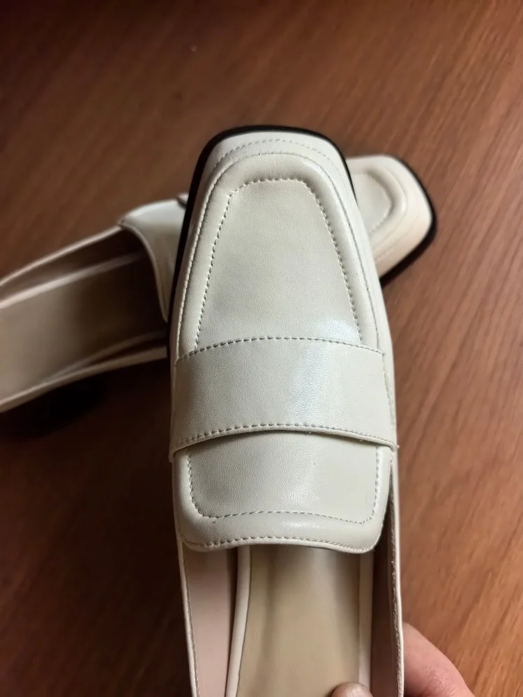 MKKHOU Fashion Sandals Women New High Quality Genuine Soft Leather Square Toe Open Heel Muller Shoes Outside Casual Slippers