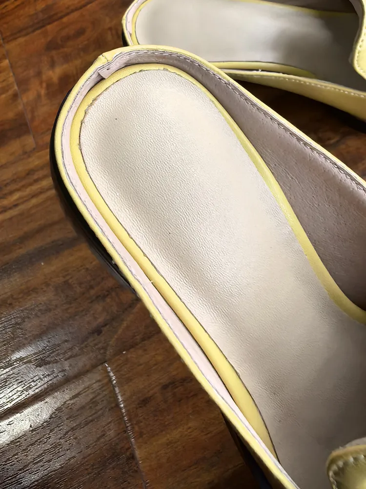 MKKHOU Fashion Sandals Women New High Quality Genuine Soft Leather Square Toe Open Heel Muller Shoes Outside Casual Slippers