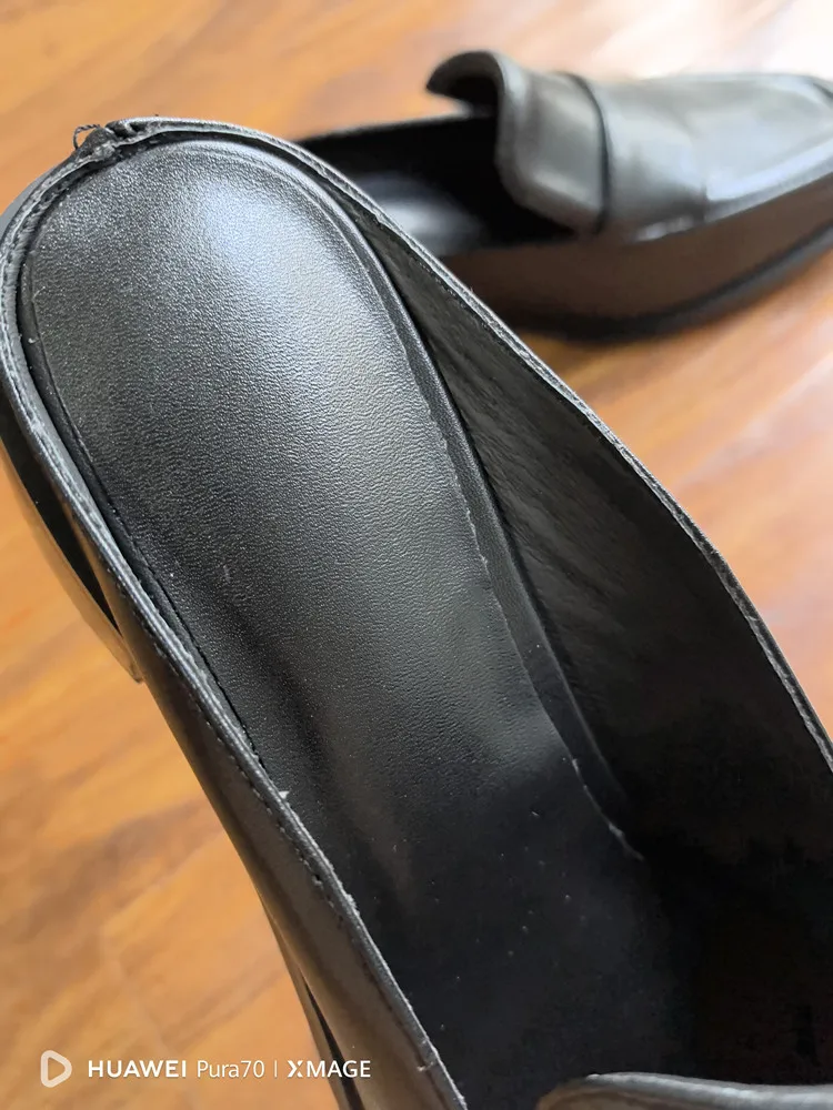 MKKHOU Fashion Sandals Women New High Quality Genuine Soft Leather Square Toe Open Heel Muller Shoes Outside Casual Slippers