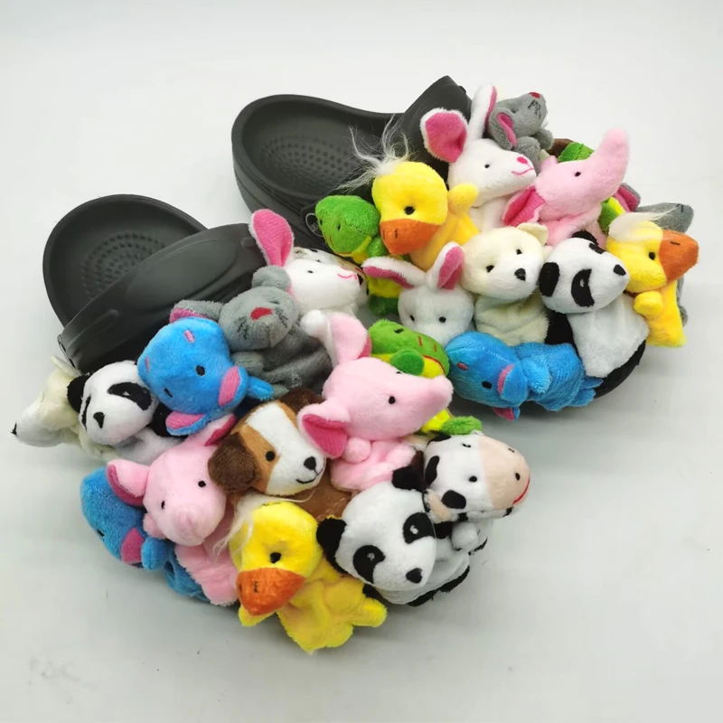 2025 Women Home Slippers Summer Cute Plush Animal Decorative Slippers Fashion Wearing Slippers Non-slip Flat Shoes Ladies Shoes