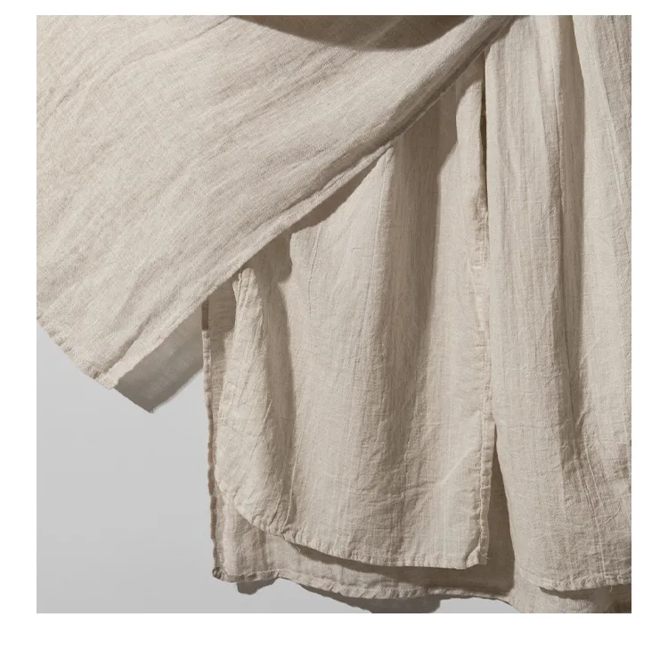 Vintage Women's Summer Pants 100% Linen Wide Leg Pant Skirt Pocket Elastic High Waist Loose Casual Loose Trousers Female Bottom