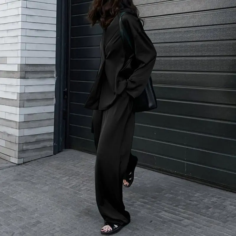 Fashion Women Loose Pants Sets 2023 ZANZEA Long Sleeve Shirts Wide Leg Pants Oversized Office Lady Outfits Tracksuit Streetwears