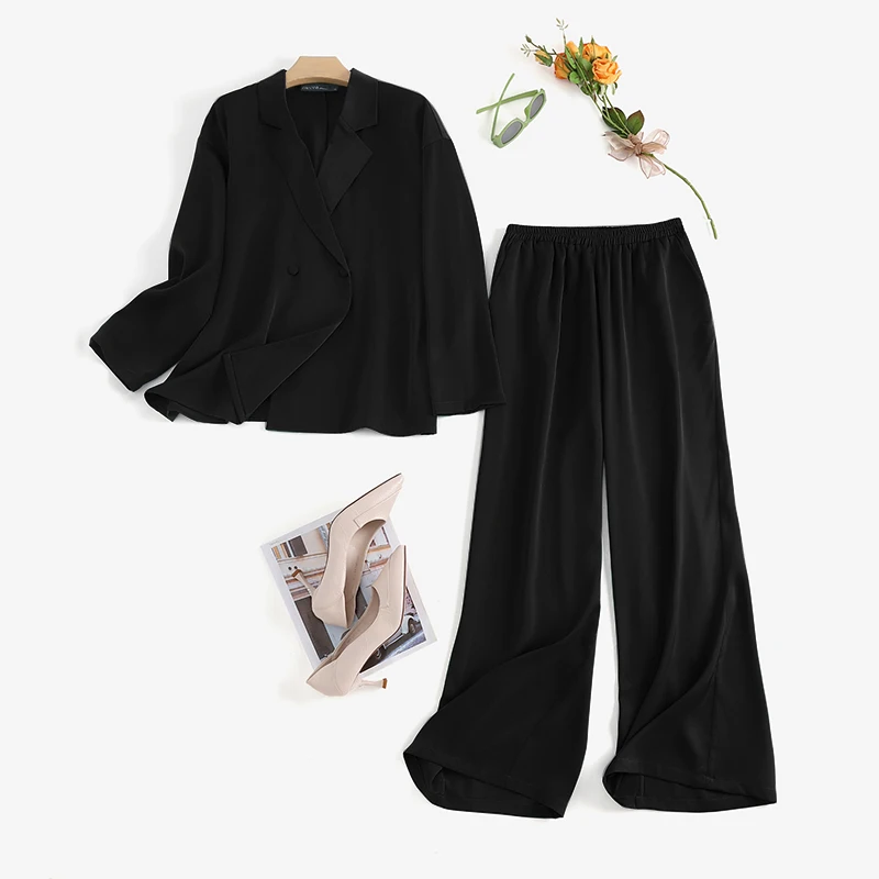 Fashion Women Loose Pants Sets 2023 ZANZEA Long Sleeve Shirts Wide Leg Pants Oversized Office Lady Outfits Tracksuit Streetwears