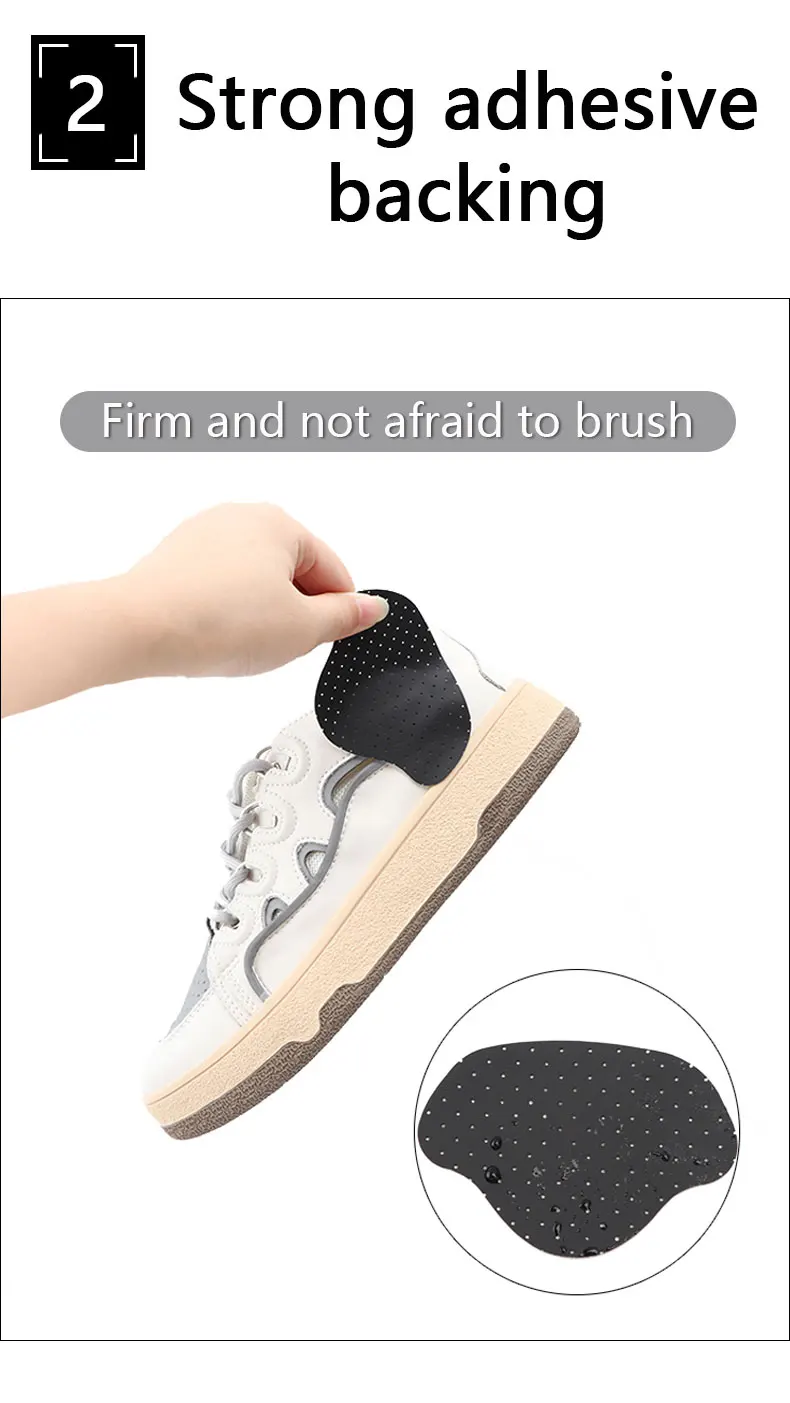 4 PCS Self-Adhesive Heel Repair Patches, Anti-Wear Heel Protector Stickers for Sneaker Shoe Hole Repair, Shoe Inserts