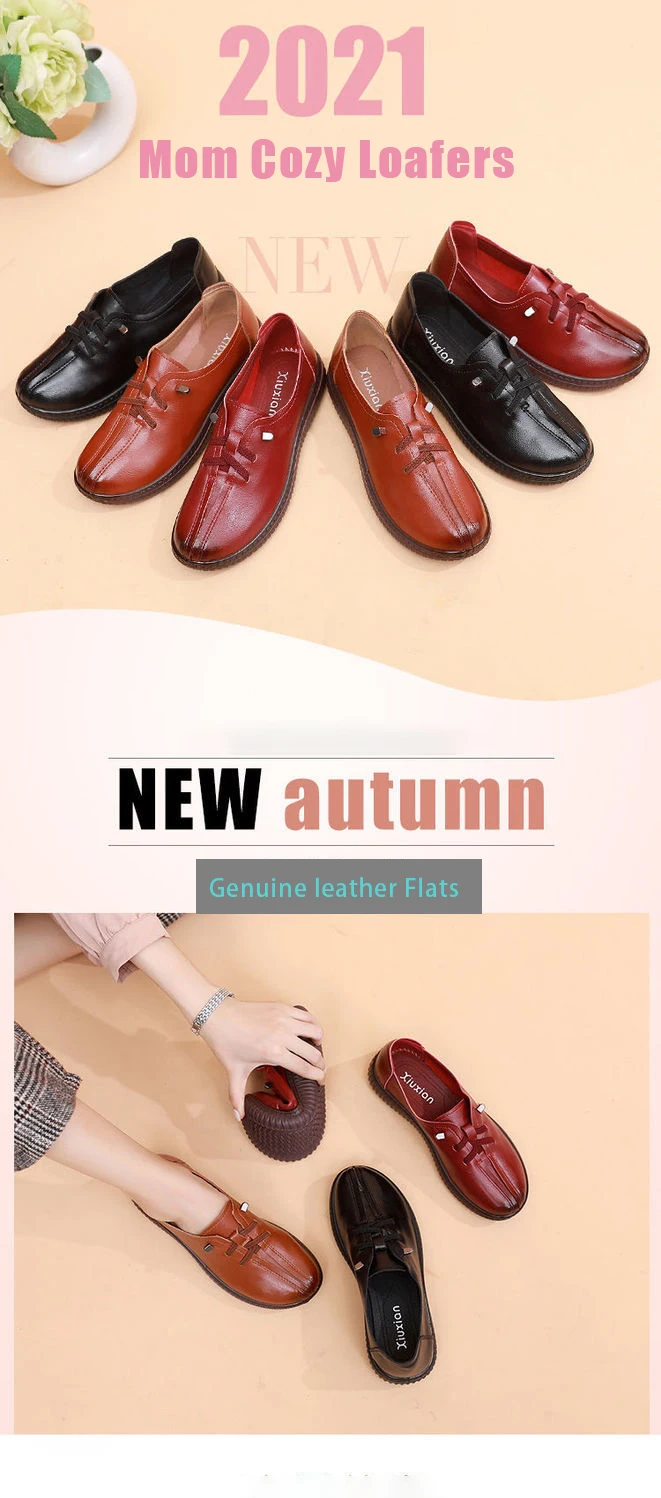 Black Loafers Genuine Leather Sneakers for Women 2022 Flat Heel Women's Autumn Shoes Ladies Cowhide Moccasin Woman Flats