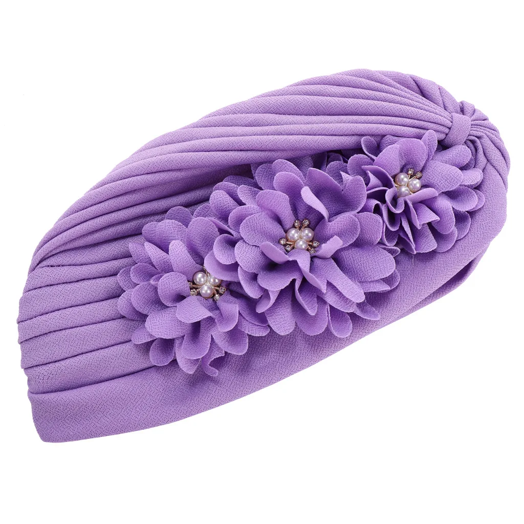 2020 cotton solid folds pearl muslim turban scarf women islamic inner hijab caps Arab wrap head femme musulman turbante mujer