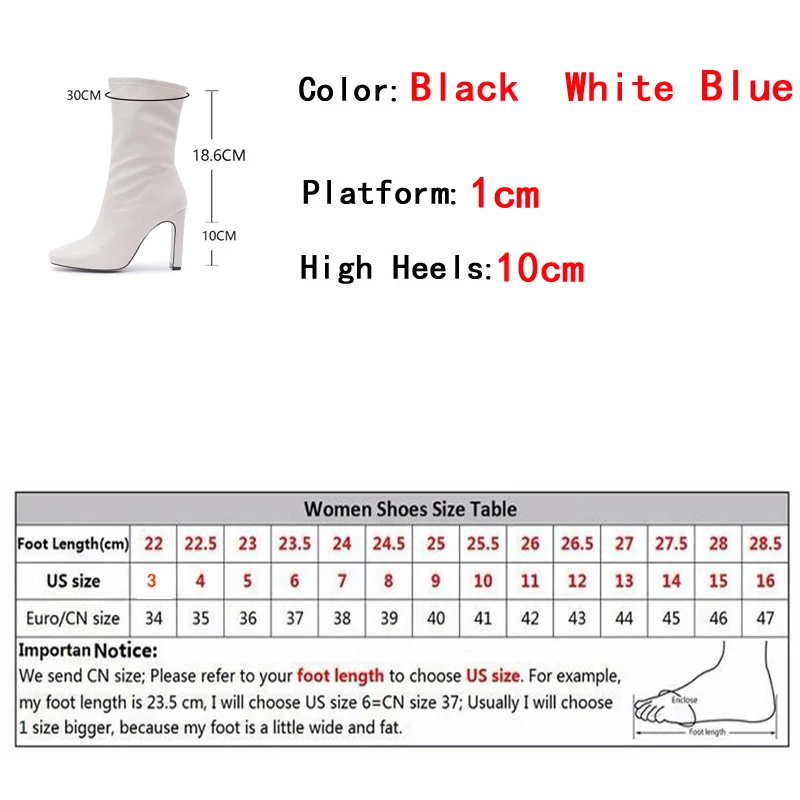 Blue Ankle Boots For Women Runway Style Party Nightclub Stripper Booties Ladies Fashion Square Toe Zip Autumn Winter Shoes Pumps