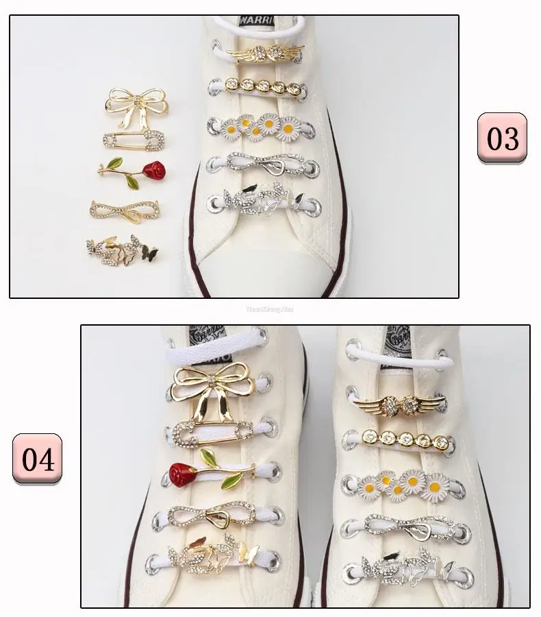 Shoelaces Clips Decorations Charms Rhinestones Shoe Charms Faux Jeweled Sneakers Girl Gift DIY Lace Buckle Shoes Accesories 1Pcs