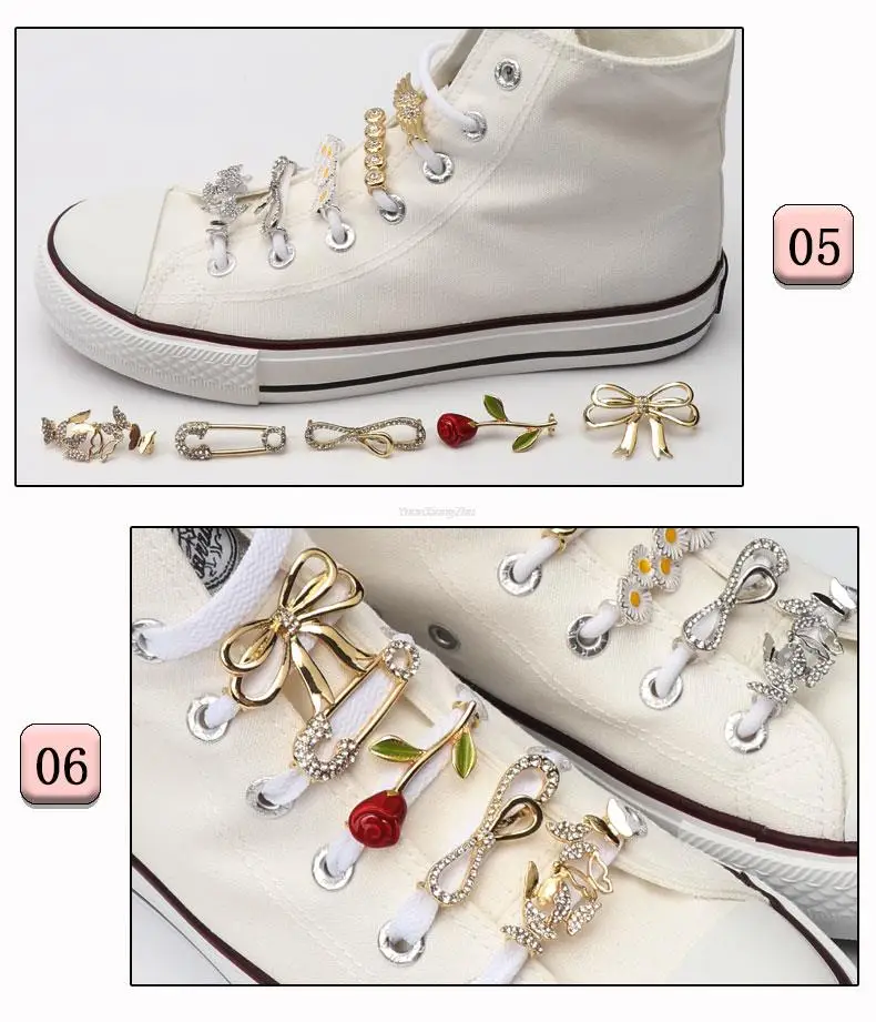 Shoelaces Clips Decorations Charms Rhinestones Shoe Charms Faux Jeweled Sneakers Girl Gift DIY Lace Buckle Shoes Accesories 1Pcs