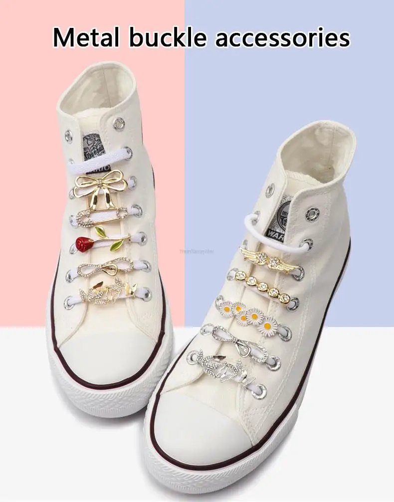 Shoelaces Clips Decorations Charms Rhinestones Shoe Charms Faux Jeweled Sneakers Girl Gift DIY Lace Buckle Shoes Accesories 1Pcs