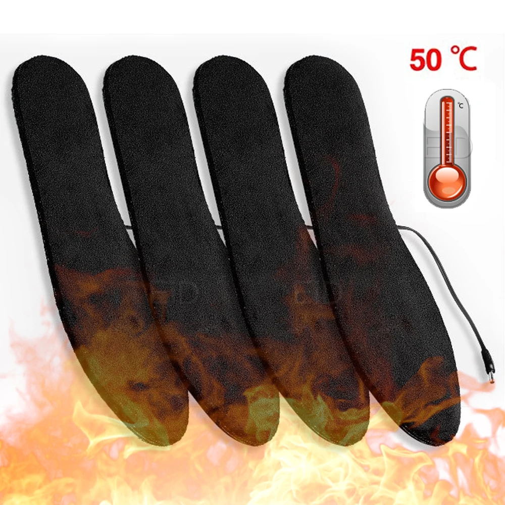 USB Electric Heated Shoe Insole Winter Warm Women Foot Pad Washable Thermal Men Boot Mat Unisex Heating Shoe Insoles