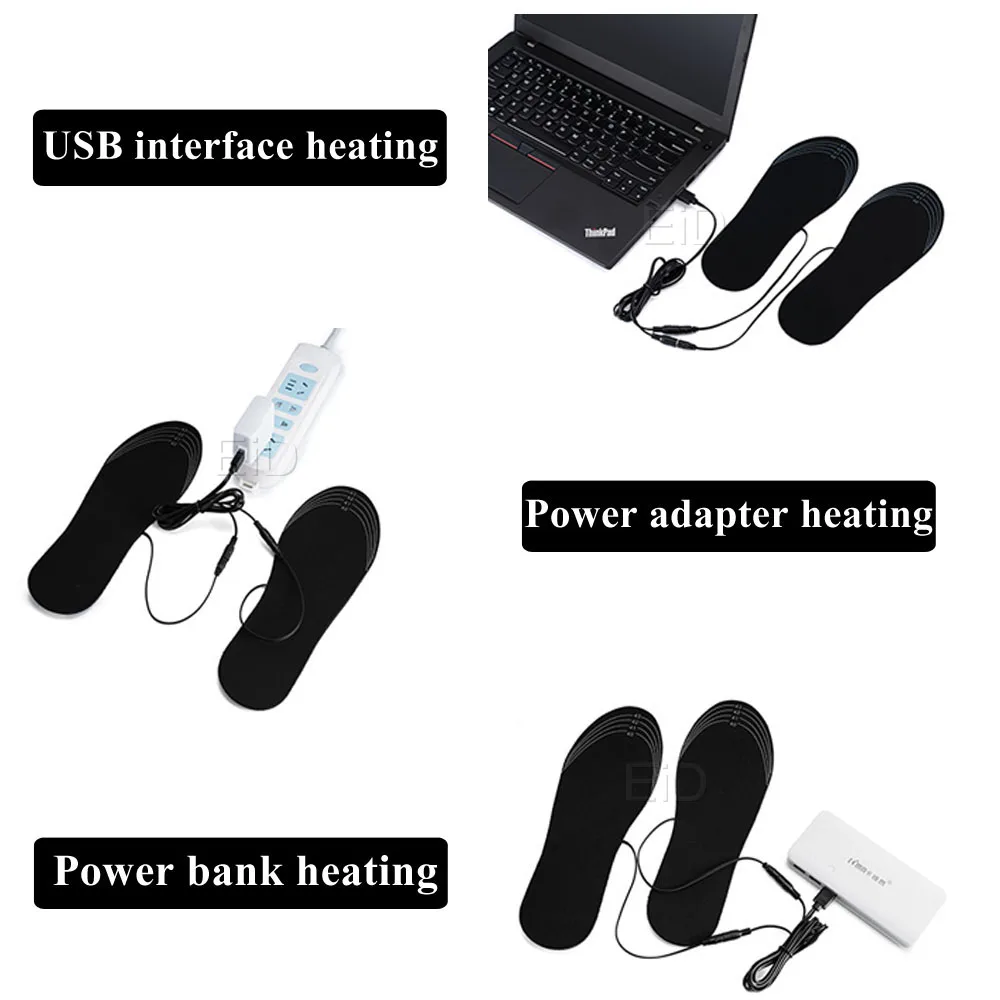 USB Electric Heated Shoe Insole Winter Warm Women Foot Pad Washable Thermal Men Boot Mat Unisex Heating Shoe Insoles
