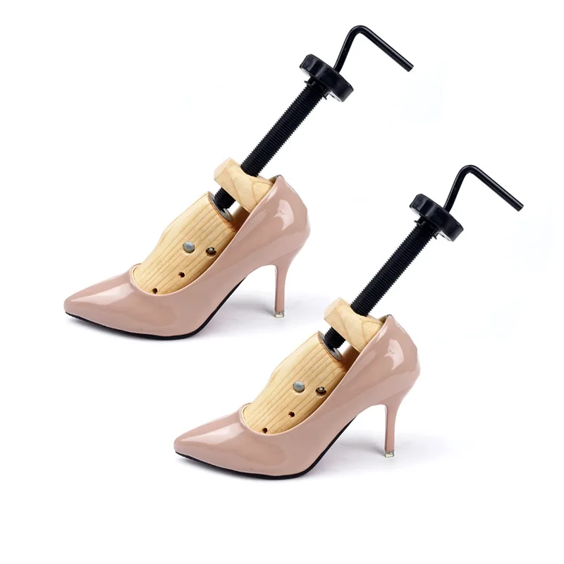1 Pcs Unisex Shoe Stretcher Wooden Shoes Tree Shaper Rack Pine Wood Adjustable Flats Pumps Boots Expander Shoe Trees Care S/M/L