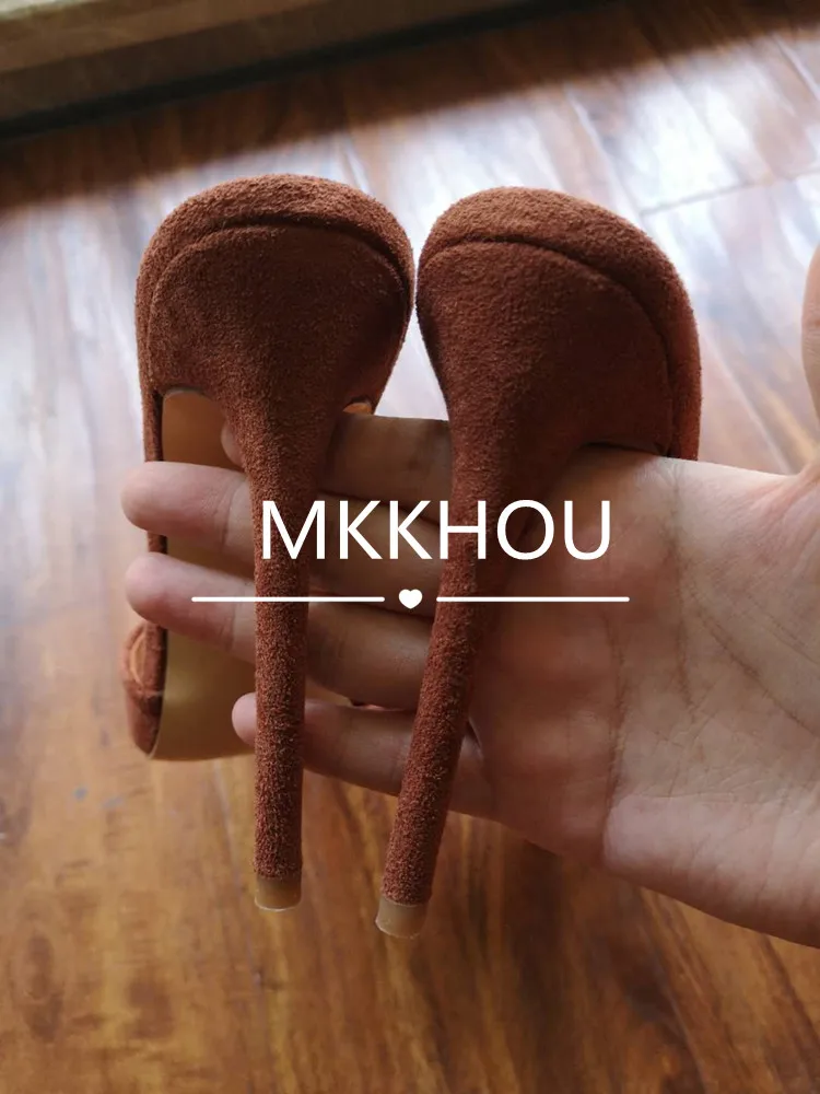 MKKHOU Fashion Sandals Women New Minimalist Classic Word With Stiletto 12cm High Heel Sandals Summer All-match Modern Slippers