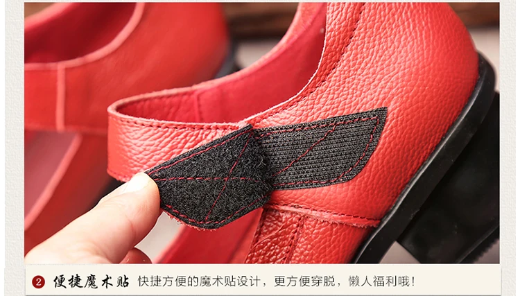 Vintage Cowhide Leather Sandals Women High Quality Mary Jane Shoes Low Heels Sandal With Flower Woman Chic Shoes Sandalias Mujer